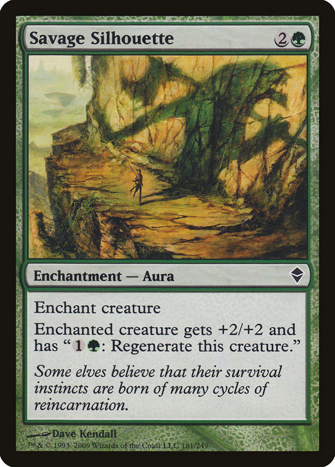 Savage Silhouette, Zendikar Card Art