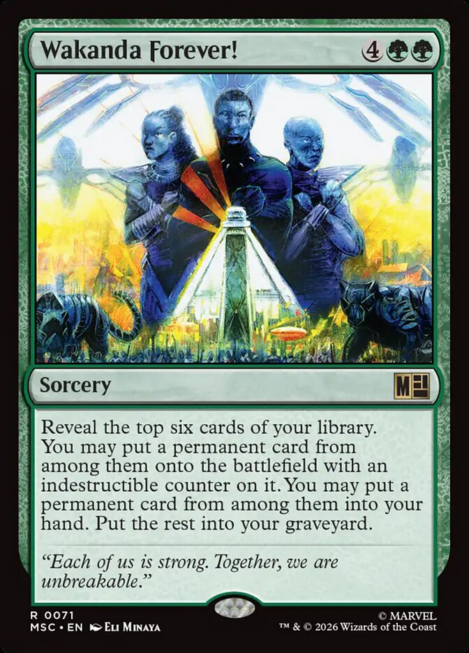 Wakanda Forever!, Marvel Super Heroes Commander Card Art