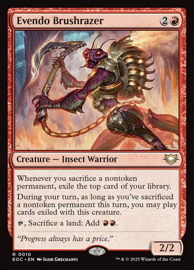 Evendo Brushrazer, Edge Of Eternities Commander Card Art
