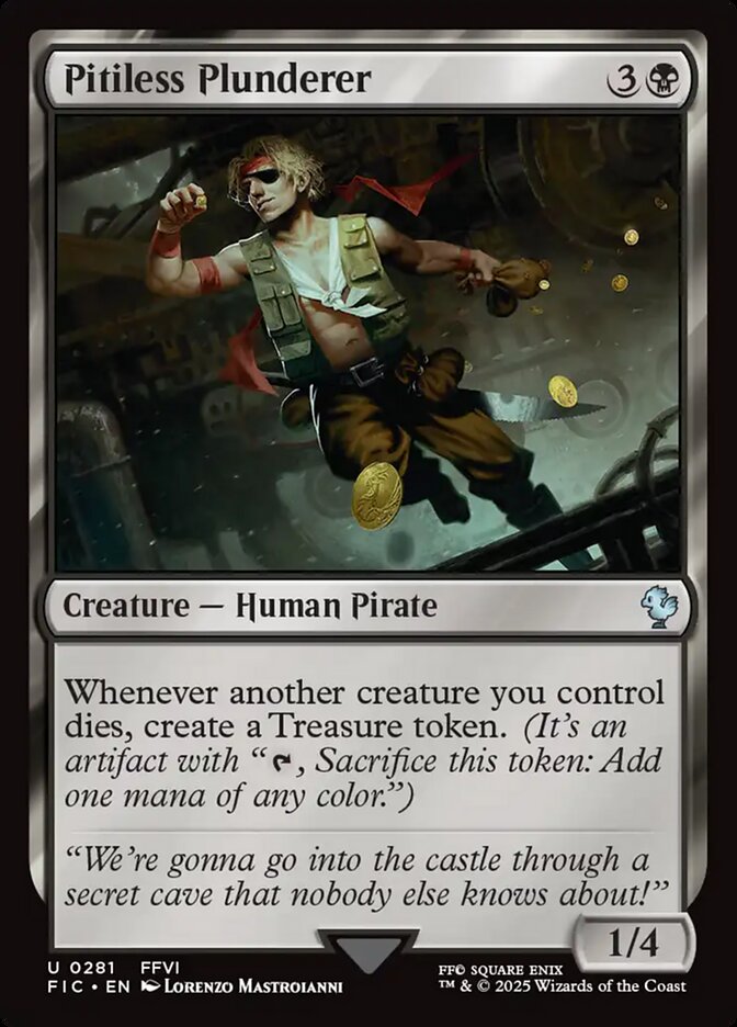 Pitiless Plunderer, Final fantasy commander Card Art