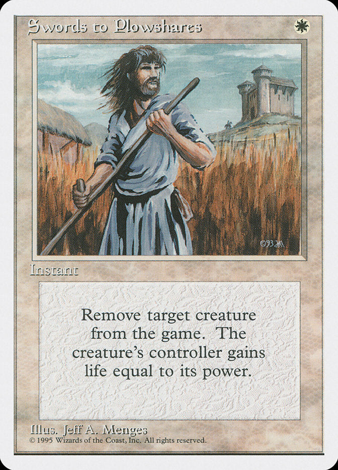 Swords to Plowshares, Fourth edition Card Art