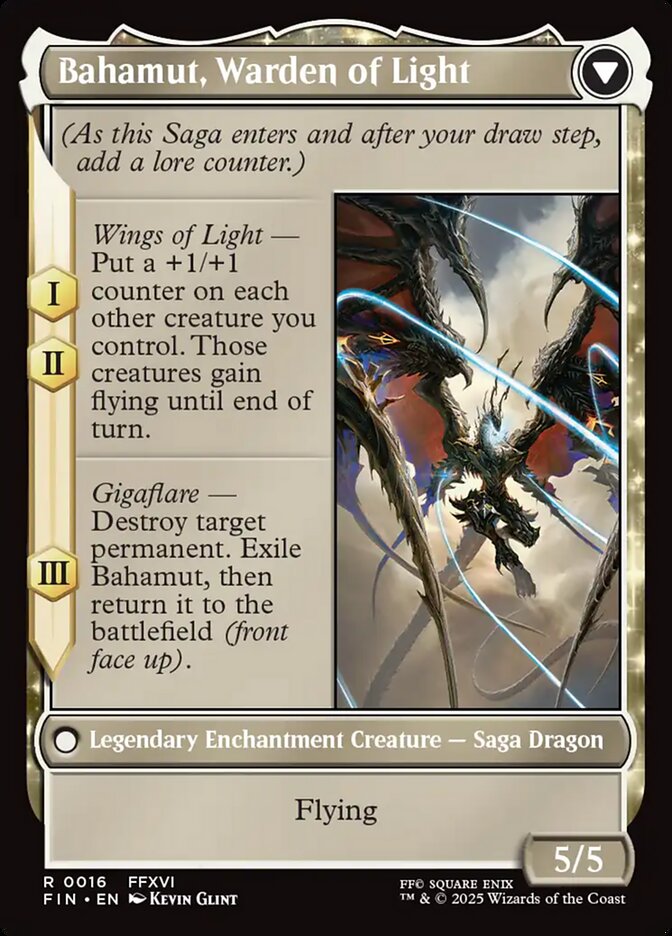 Dion, Bahamut's Dominant // Bahamut, Warden of Light, Final fantasy Card Art