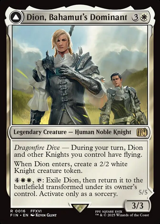 Dion, Bahamut's Dominant // Bahamut, Warden of Light, Final fantasy Card Art