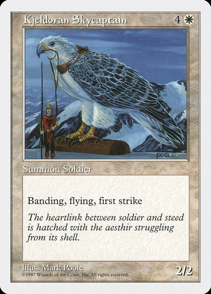 Kjeldoran Skycaptain, Fifth edition Card Art