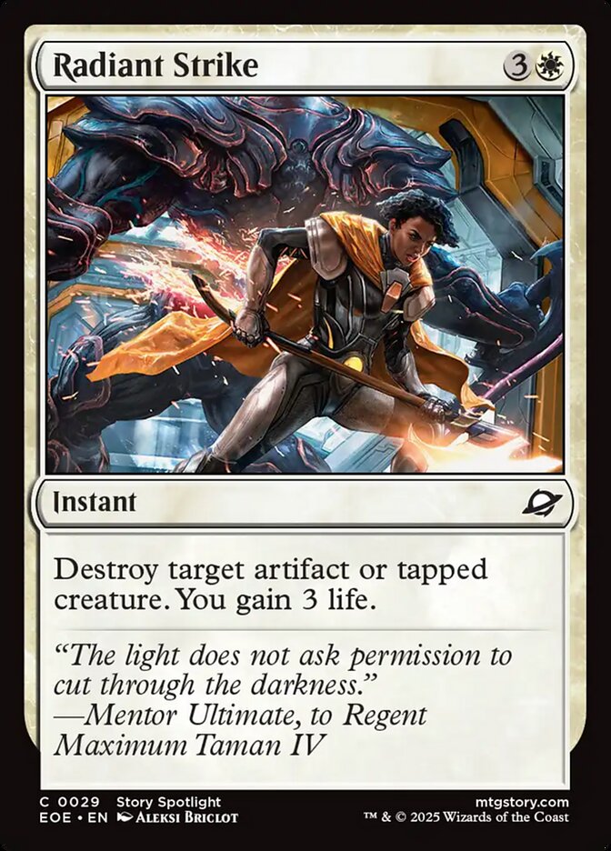 Radiant Strike, Edge of eternities Card Art
