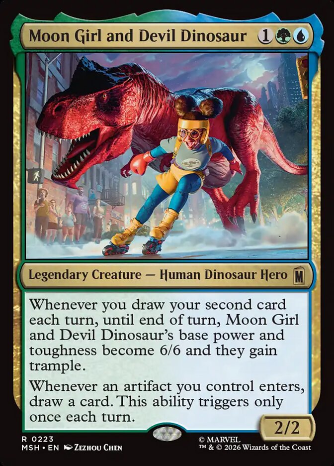 Moon Girl and Devil Dinosaur, Marvel Super Heroes Card Art