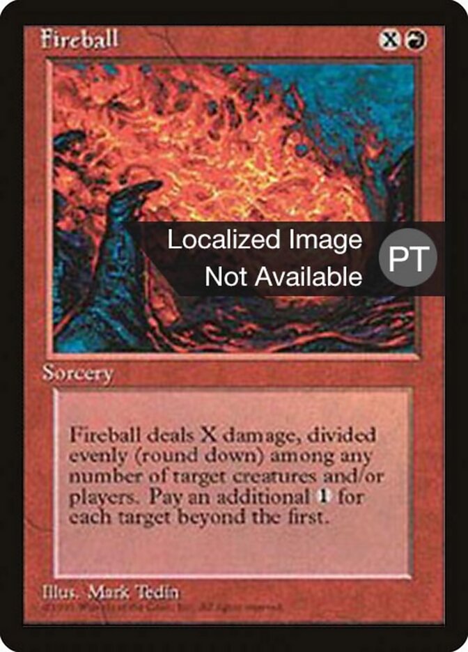 Fireball, Fourth Edition Foreign Black Border Card Art