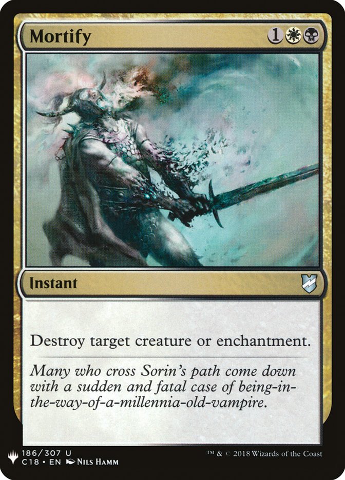 Mortify, The List Card Art