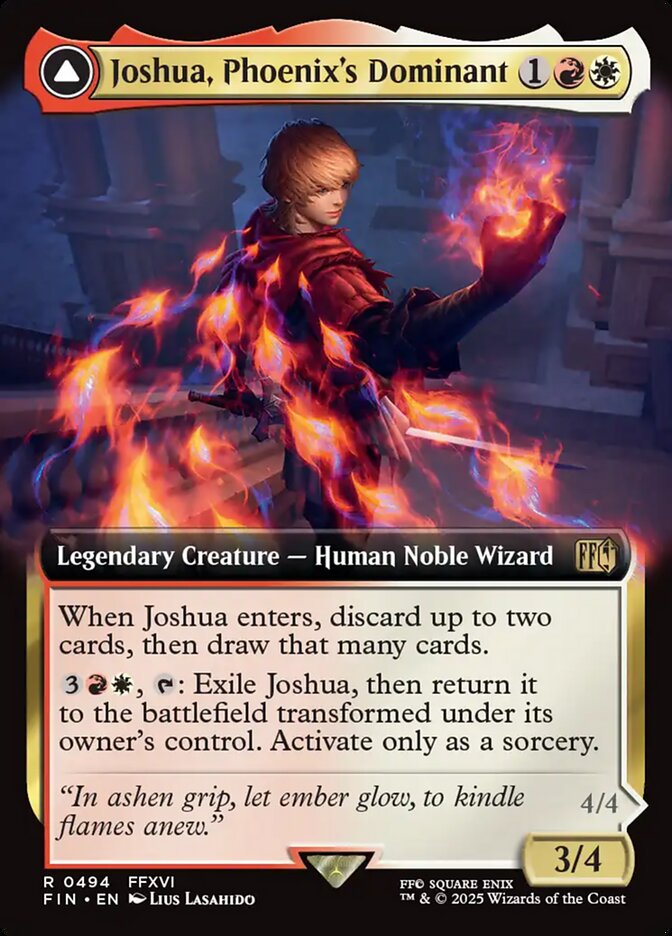 Joshua, Phoenix's Dominant // Phoenix, Warden of Fire, Final Fantasy Card Art