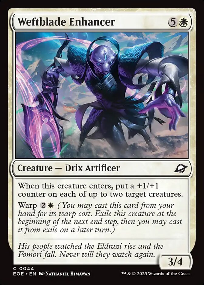Weftblade Enhancer, Edge Of Eternities Card Art