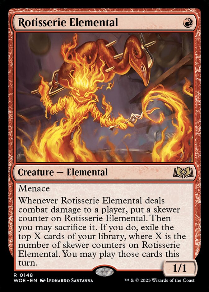 Rotisserie Elemental, Wilds Of Eldraine Card Art