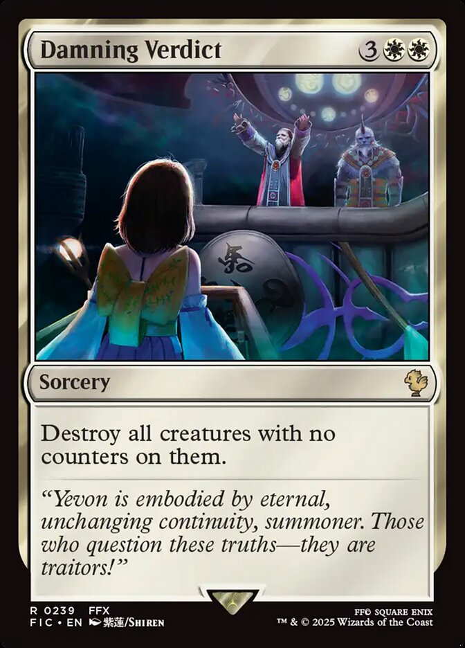 Damning Verdict, Final fantasy commander Card Art
