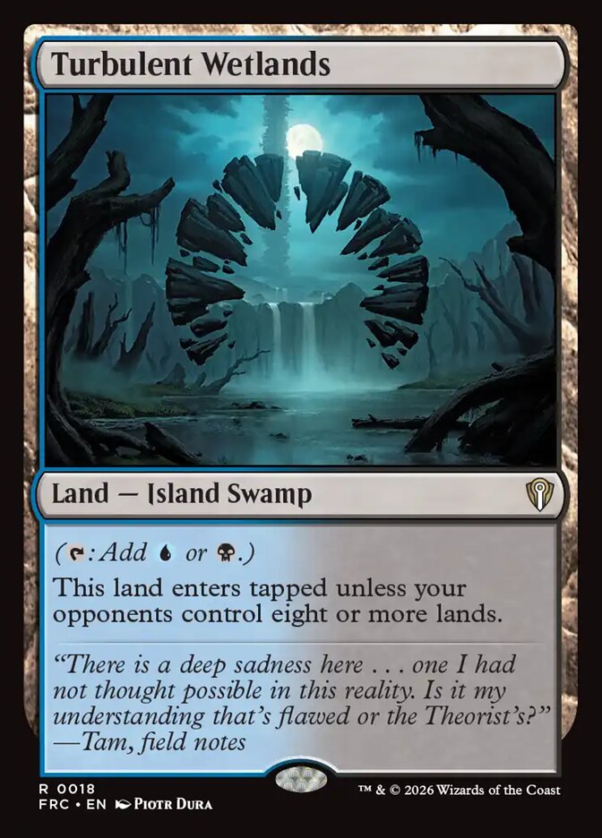 Turbulent Wetlands, Reality Fracture Commander Card Art