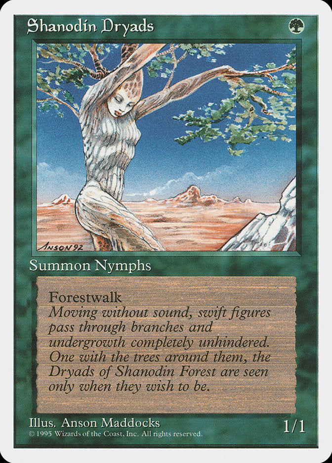Shanodin Dryads, Fourth edition Card Art