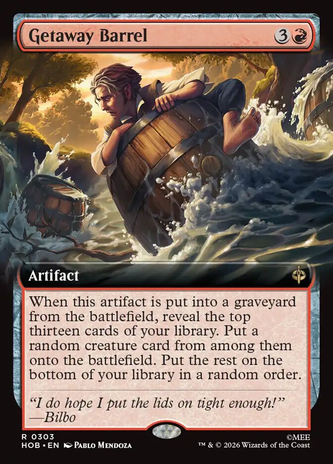 Getaway Barrel, The Hobbit Card Art