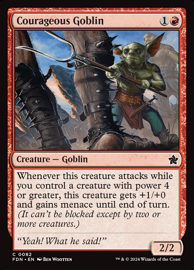 Courageous Goblin, Foundations Card Art