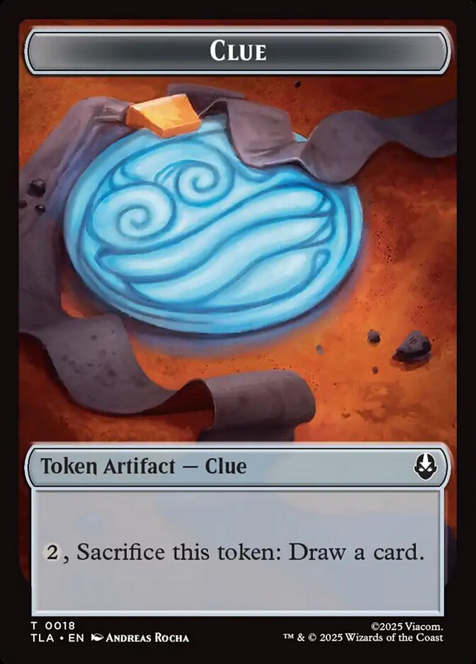 Clue, Avatar: The Last Airbender Tokens Card Art