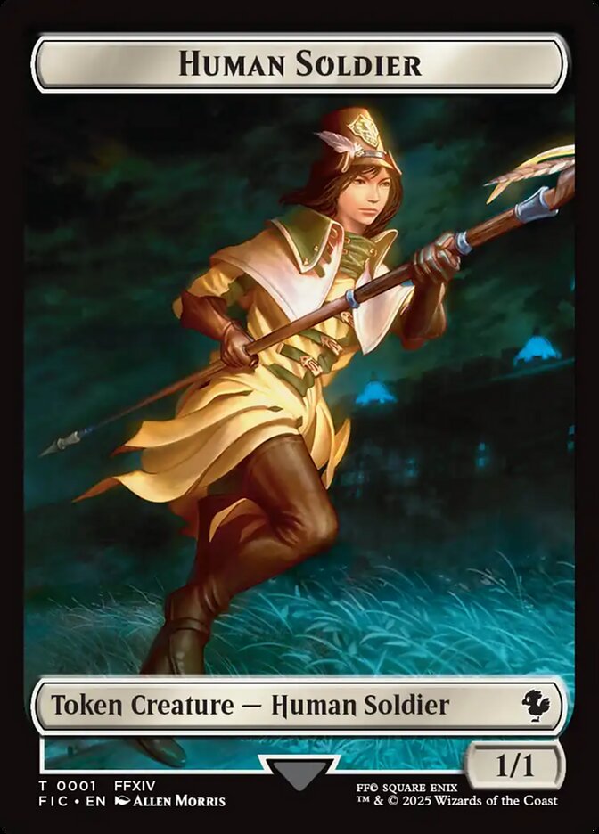 Human Soldier, Final fantasy commander tokens Card Art