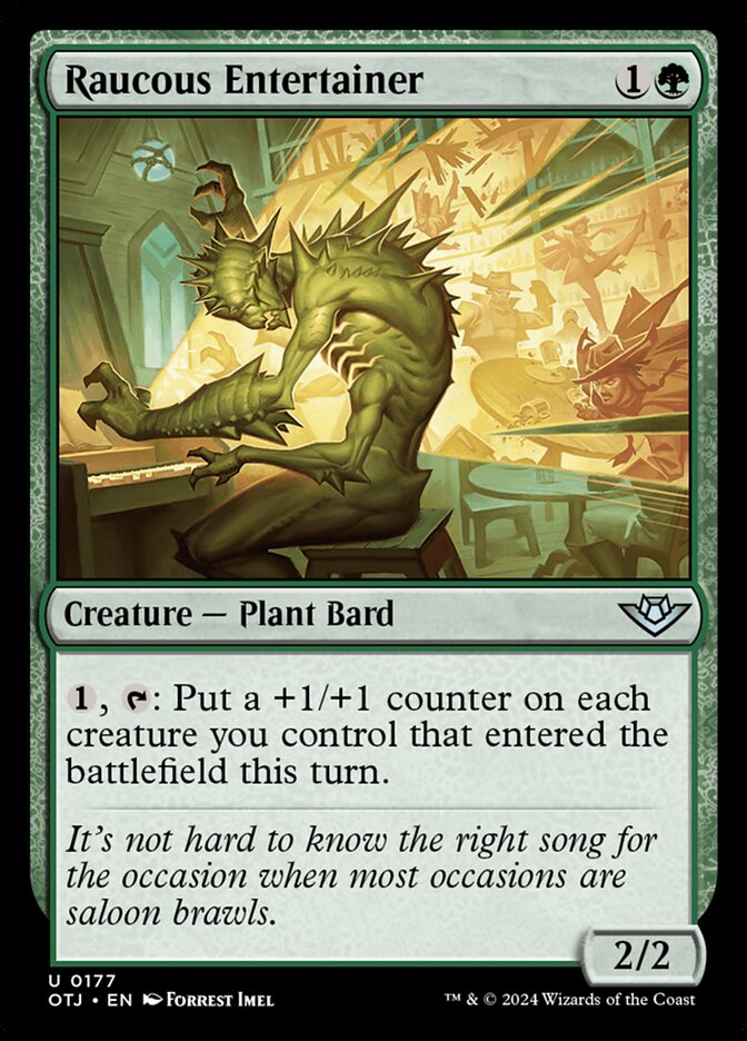 Raucous Entertainer, Outlaws of thunder junction Card Art