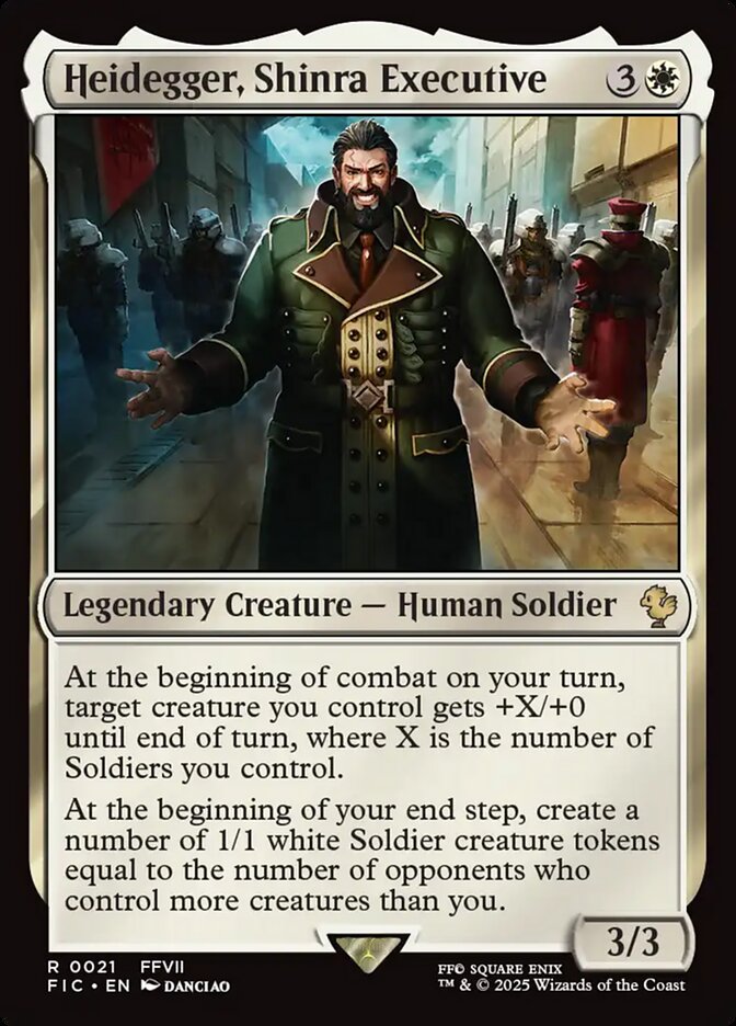 Heidegger, Shinra Executive, Final fantasy commander Card Art