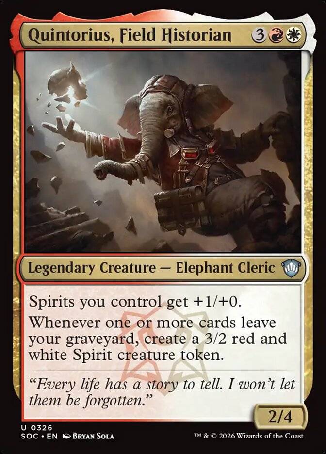 Quintorius, Field Historian, Secrets Of Strixhaven Commander Card Art