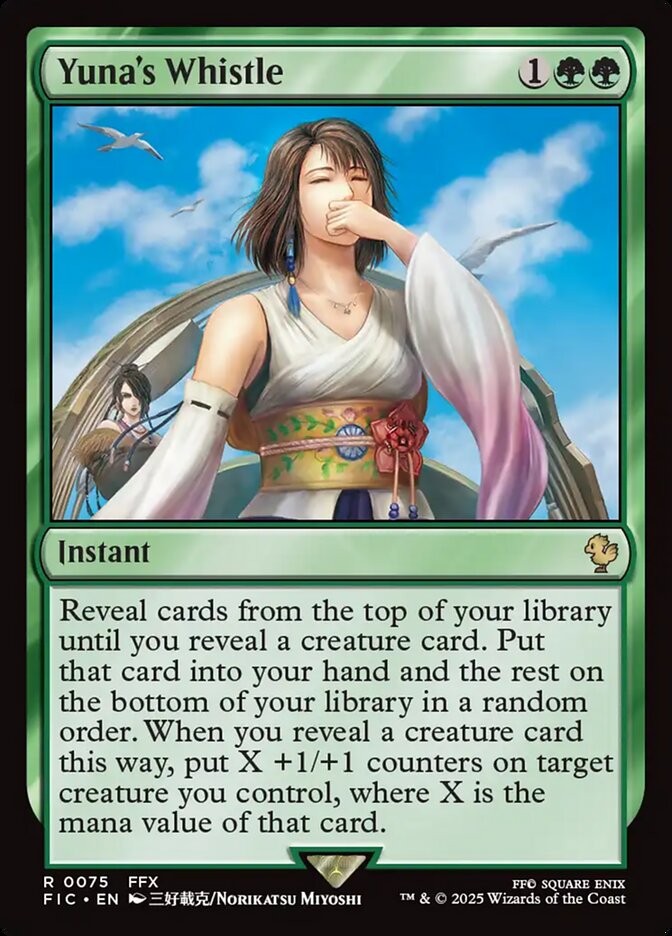 Yuna's Whistle, Final fantasy commander Card Art