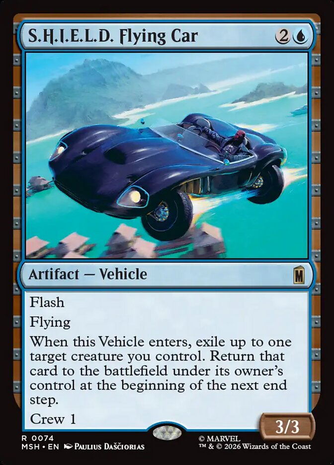 S.H.I.E.L.D. Flying Car, Marvel Super Heroes Card Art