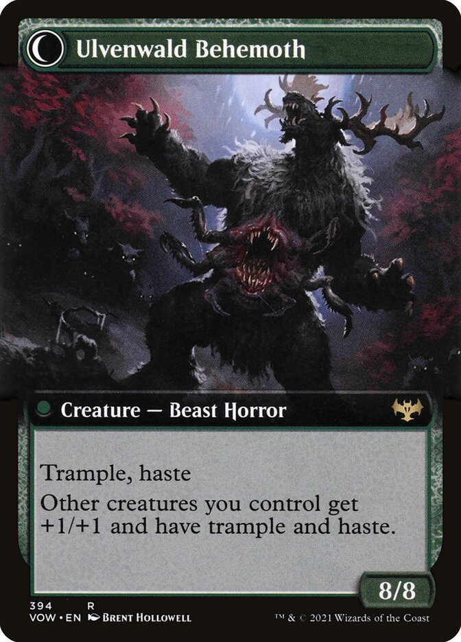Ulvenwald Oddity // Ulvenwald Behemoth, Innistrad: Crimson Vow Card Art