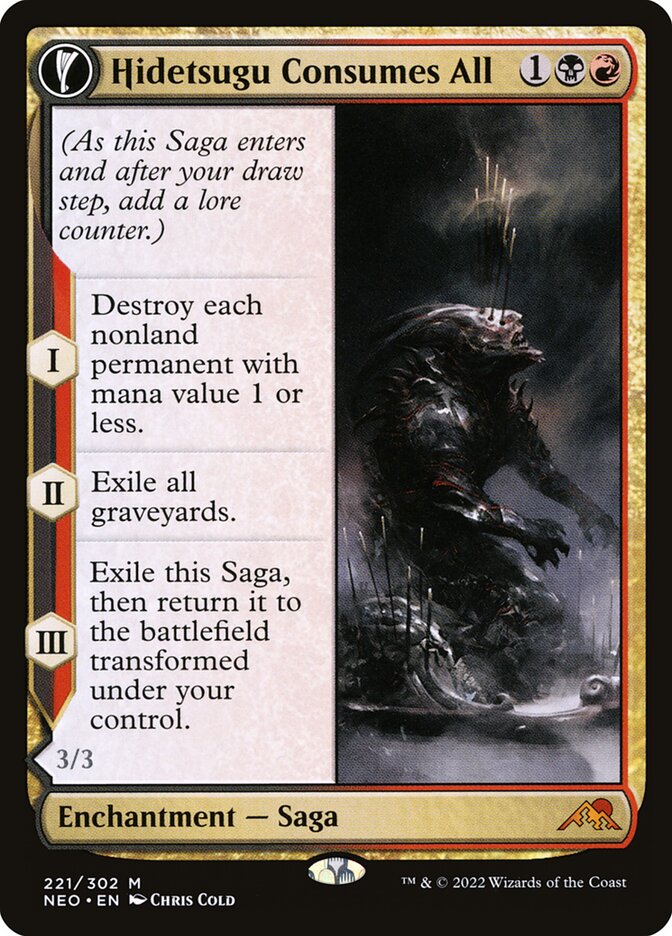 Hidetsugu Consumes All // Vessel of the All-Consuming, Kamigawa: Neon Dynasty Card Art