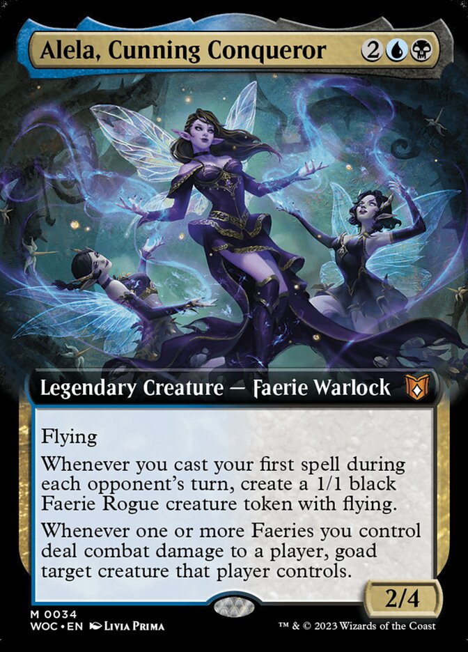 Alela, Cunning Conqueror, Wilds of eldraine commander Card Art