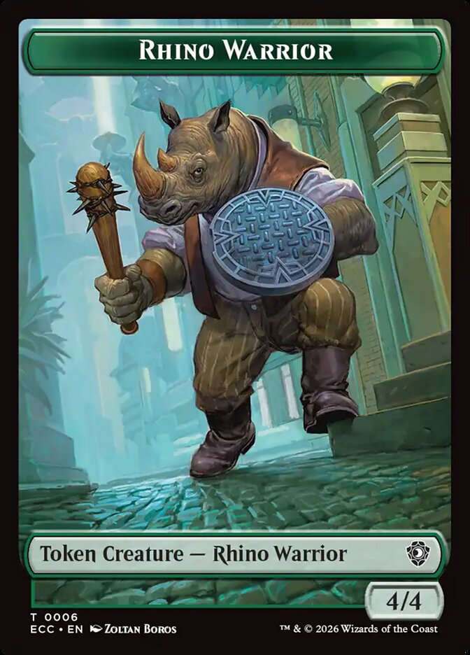 Rhino Warrior, Lorwyn Eclipsed Commander Tokens Card Art