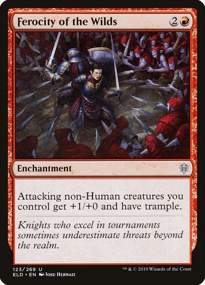 Ferocity of the Wilds, Throne of eldraine Card Art