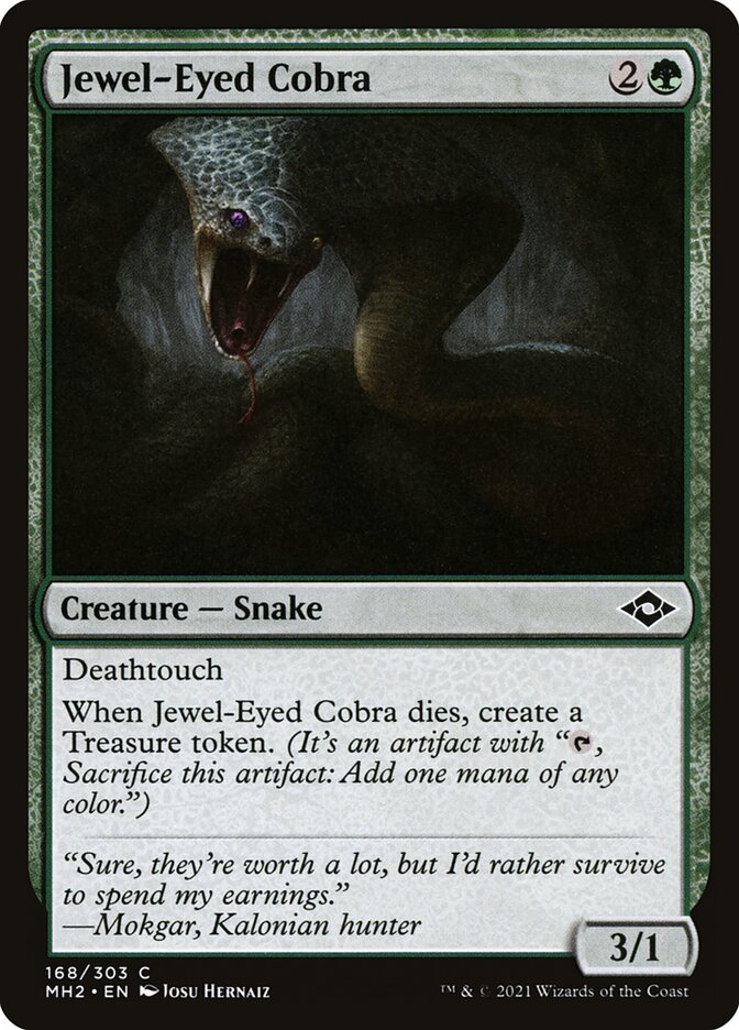Jewel-Eyed Cobra, Modern Horizons 2 Card Art