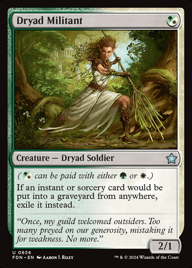 Dryad Militant, Foundations Card Art