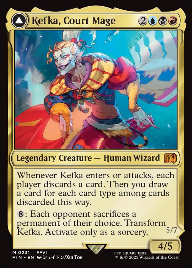 Kefka, Court Mage // Kefka, Ruler of Ruin, Final fantasy Card Art