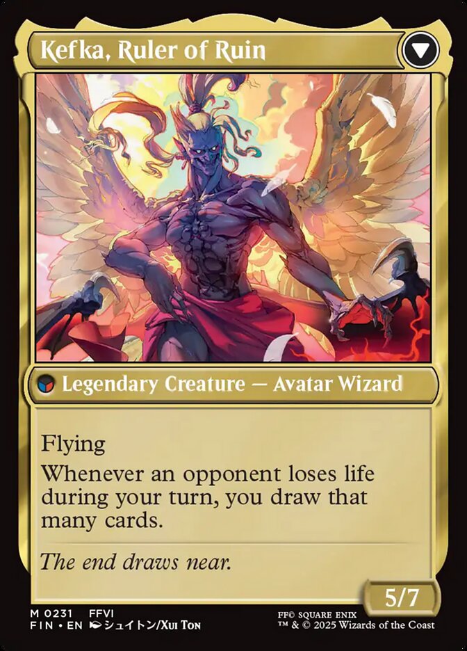 Kefka, Court Mage // Kefka, Ruler of Ruin, Final fantasy Card Art