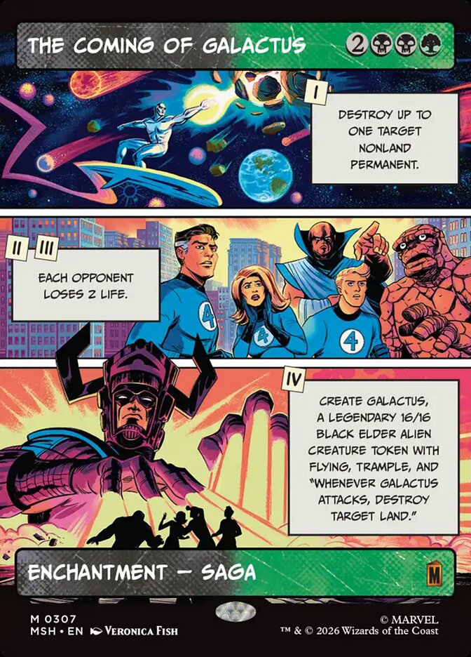 The Coming of Galactus, Marvel Super Heroes Card Art