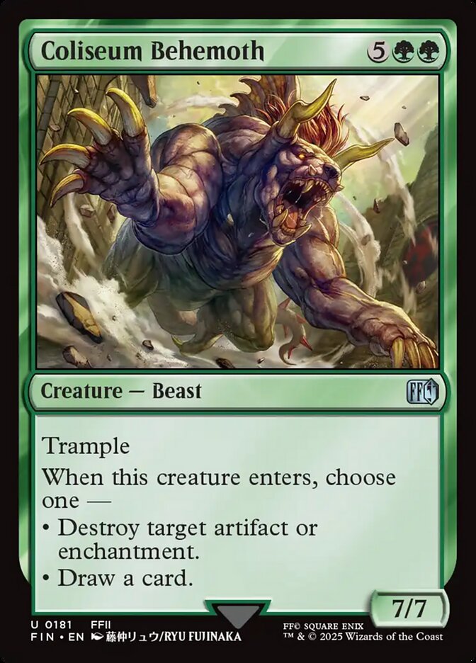 Coliseum Behemoth, Final fantasy Card Art