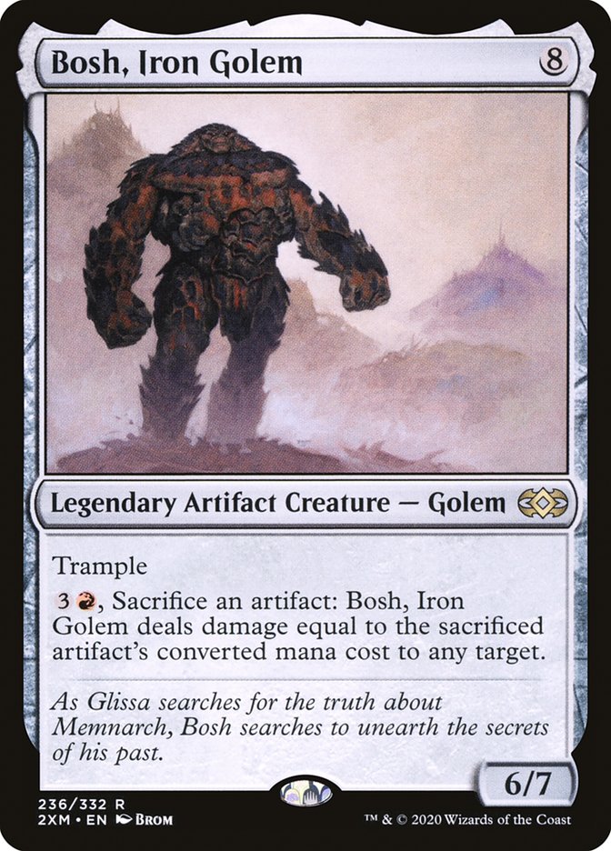 Bosh, Iron Golem, Double masters Card Art
