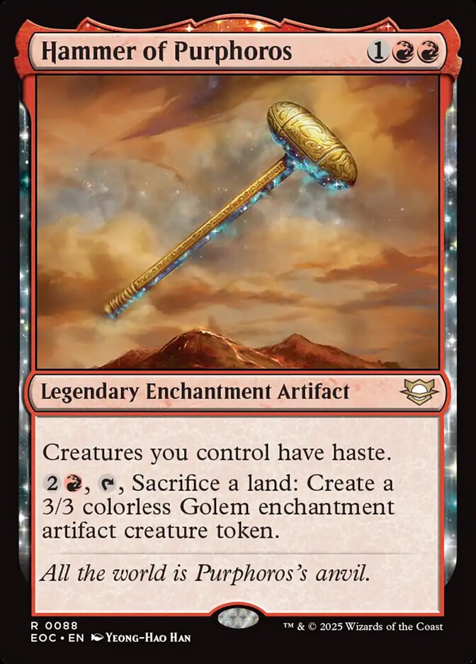 Hammer of Purphoros, Edge Of Eternities Commander Card Art