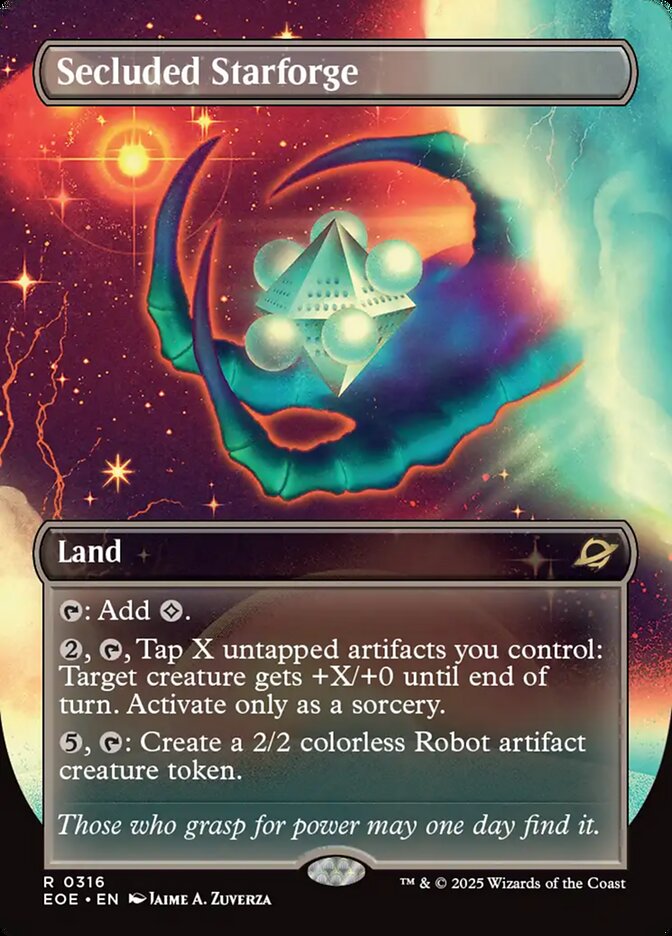 Secluded Starforge, Edge Of Eternities Card Art
