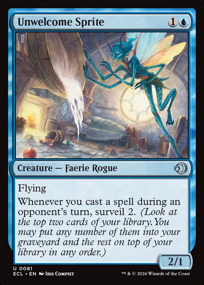 Unwelcome Sprite, Lorwyn Eclipsed Card Art