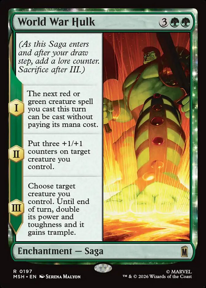 World War Hulk, Marvel Super Heroes Card Art
