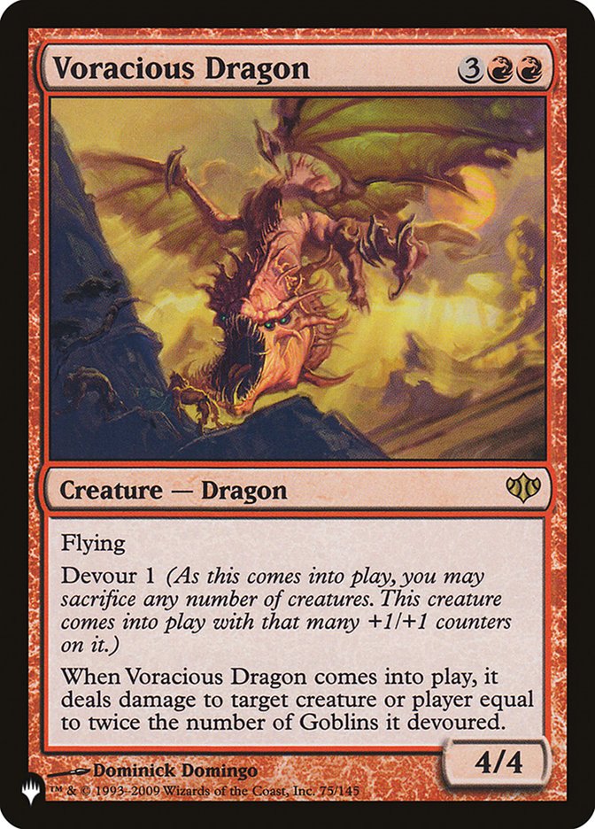 Voracious Dragon, The List Card Art