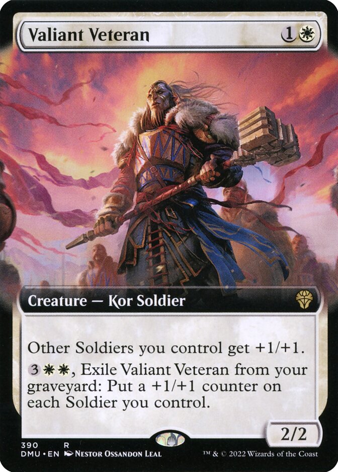 Valiant Veteran, Dominaria united Card Art