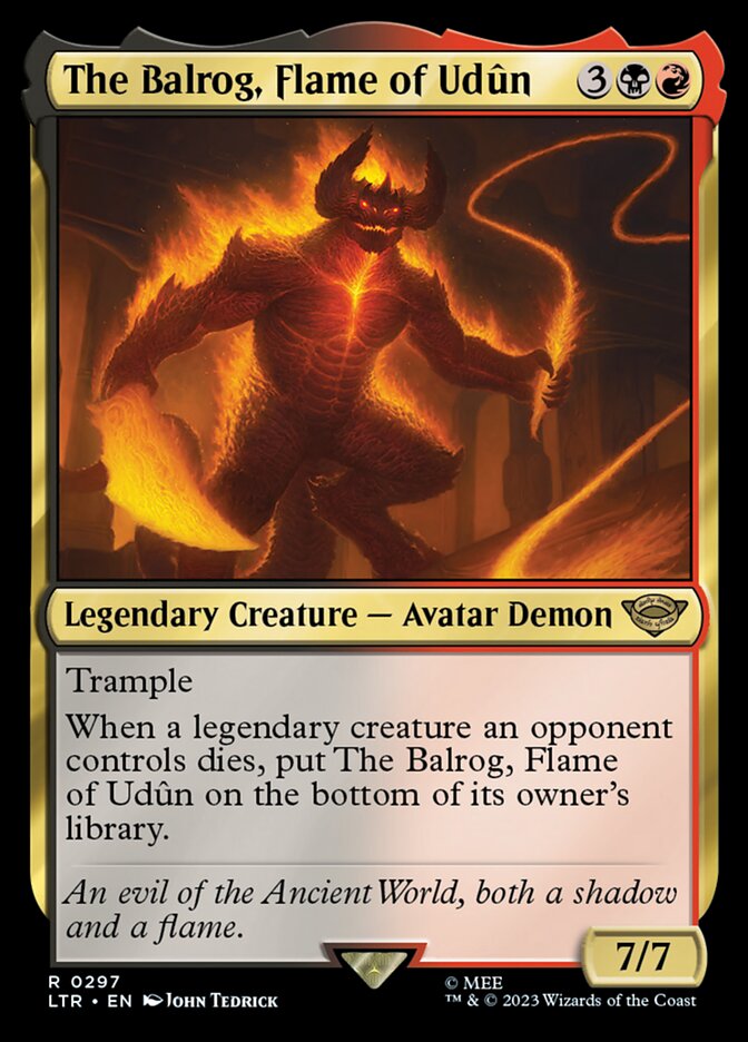 The Balrog, Flame of Udûn, The Lord Of The Rings: Tales Of Middle-Earth Card Art