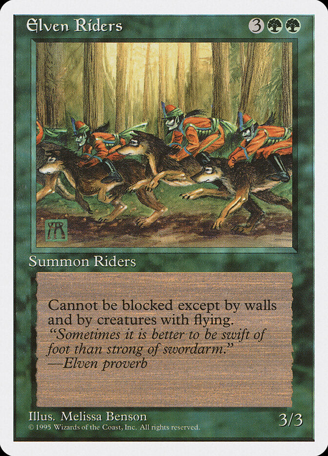 Elven Riders, Fourth Edition Card Art