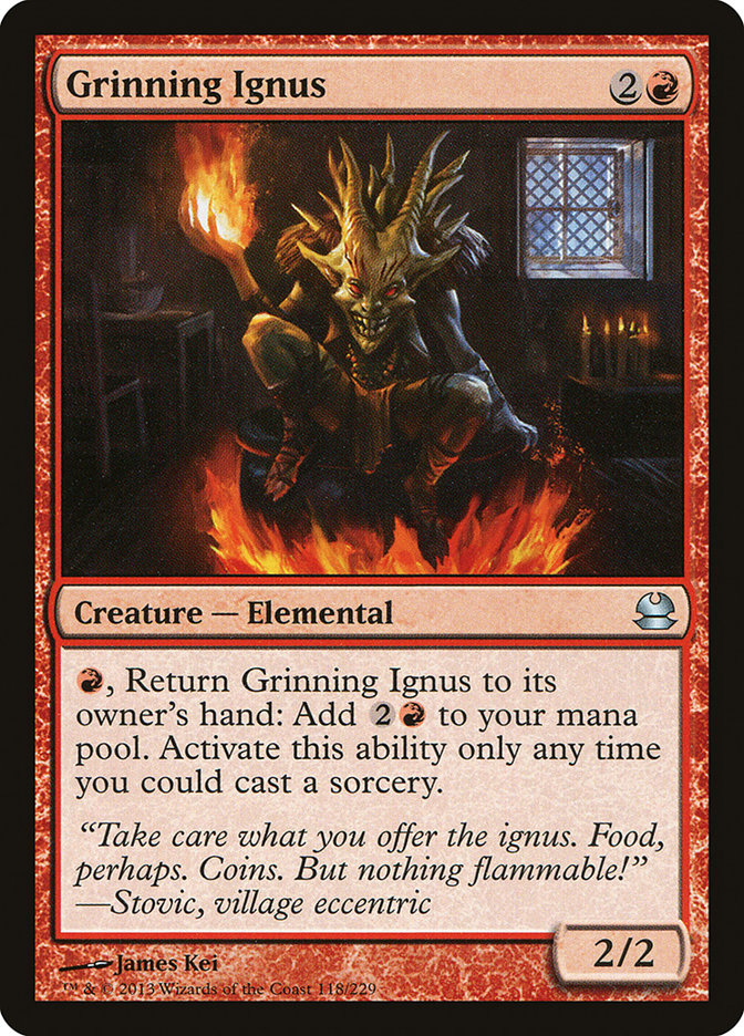 Grinning Ignus, Modern masters Card Art