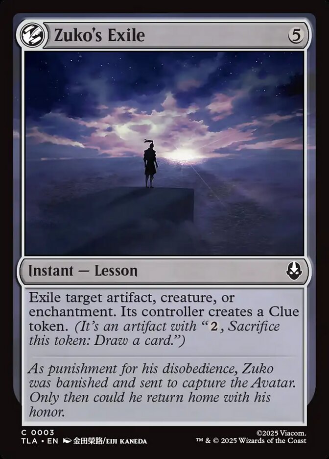Zuko's Exile, Avatar: The Last Airbender Card Art