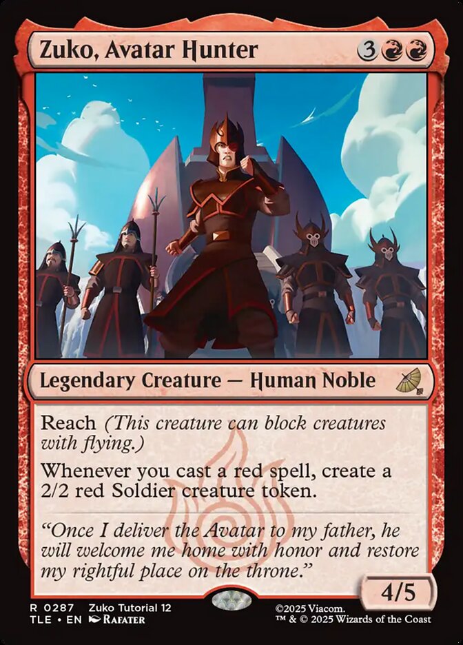 Zuko, Avatar Hunter, Avatar: The Last Airbender Eternal Card Art